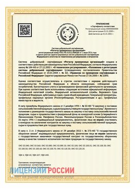 Приложение к сертификату для ИП Лучегорск Сертификат СТО 03.080.02033720.1-2020